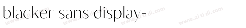 blacker sans display字体转换